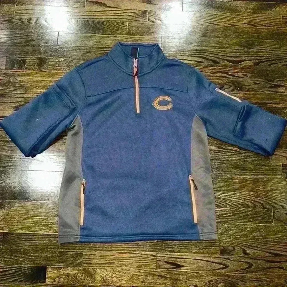 Bears Men's Quarter-Zip Fleece Pullover Sweatshirt w/ Zipper Pockets Size L - Picture 1 of 5